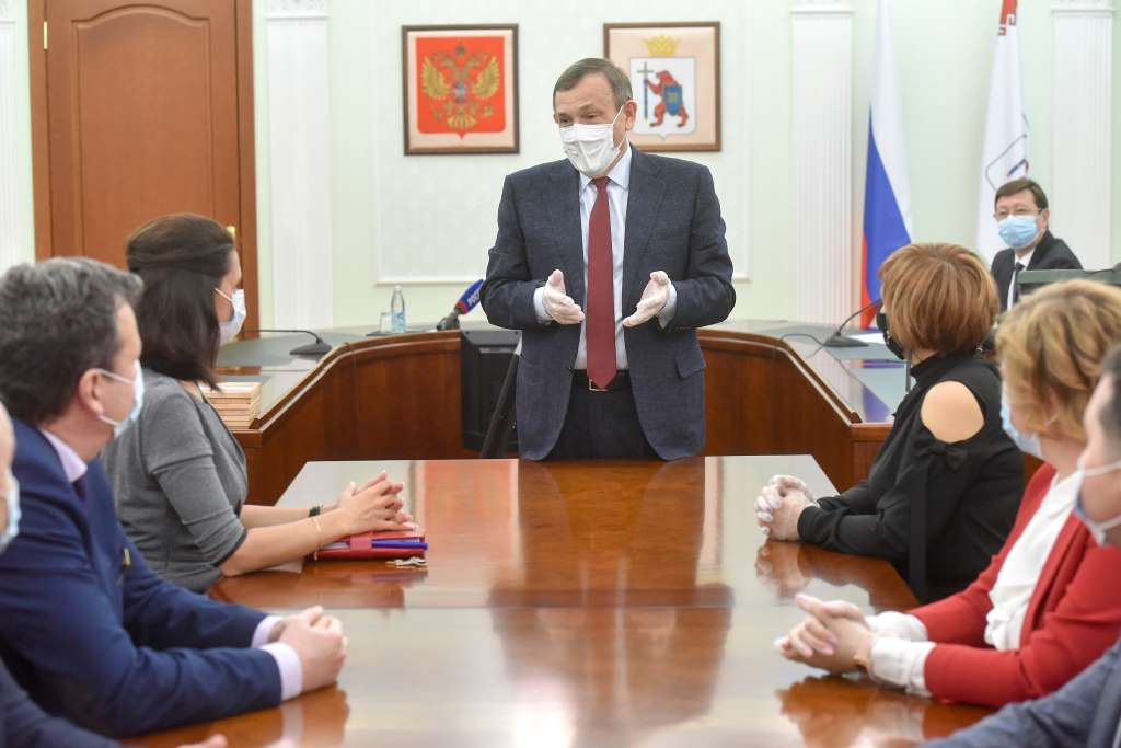 Глава Марий Эл Александр Евстифеев на встрече с журналистами, январь 2020