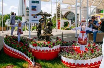 Цветочная клумба в марийском стиле
